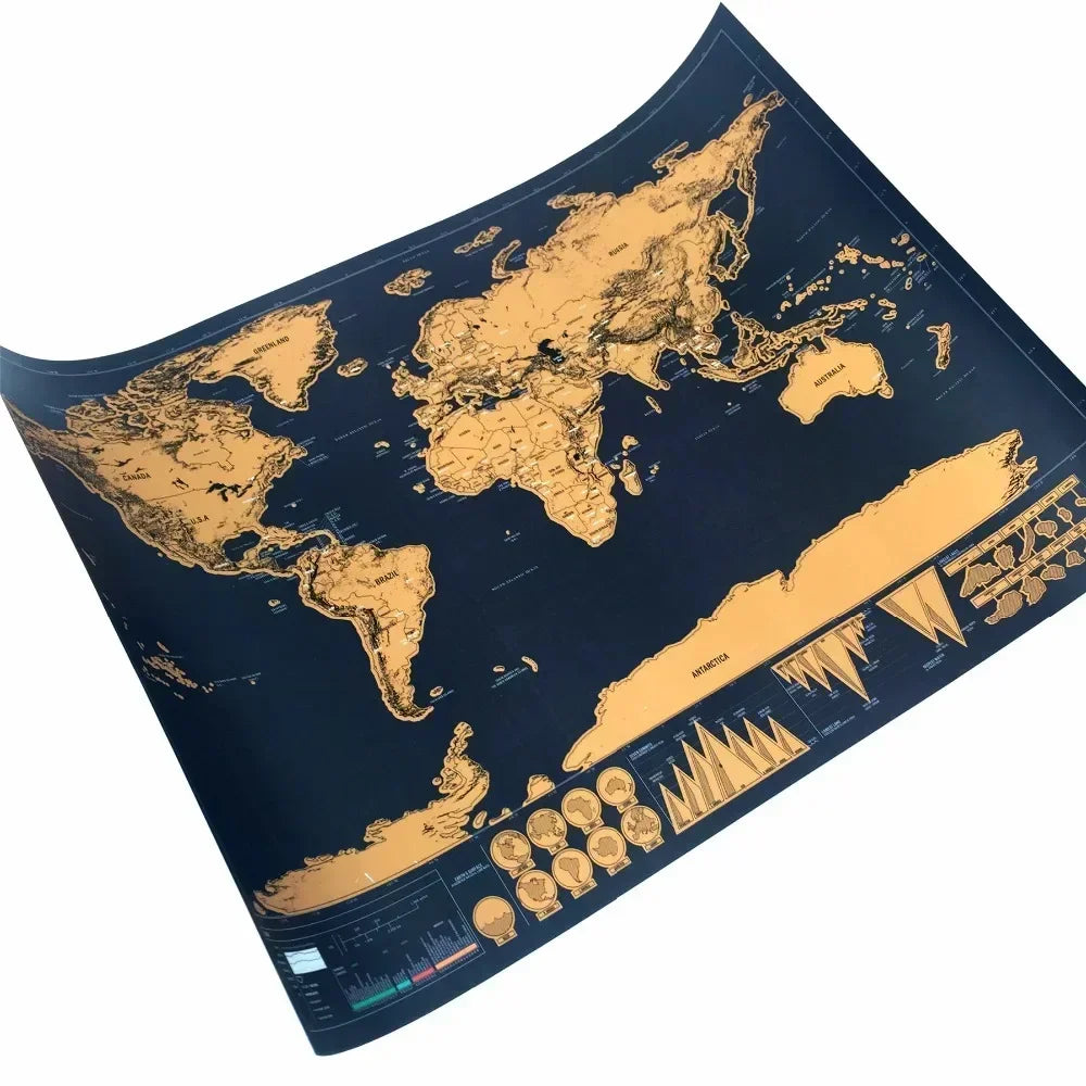 Carte du monde à gratter