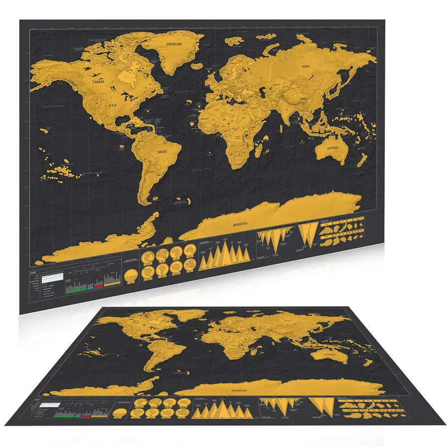 Carte du monde à gratter