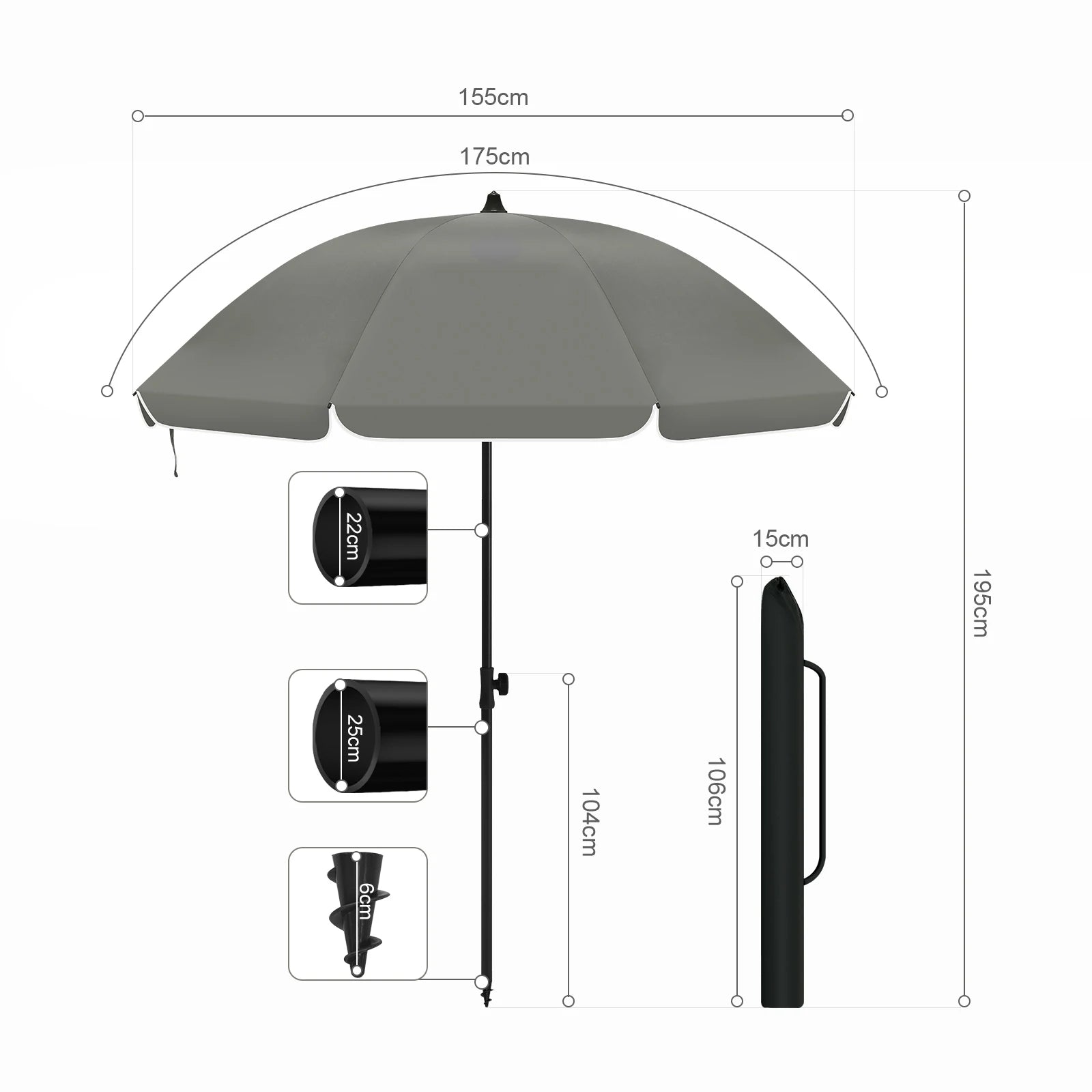 Parasol Rond Imperméable