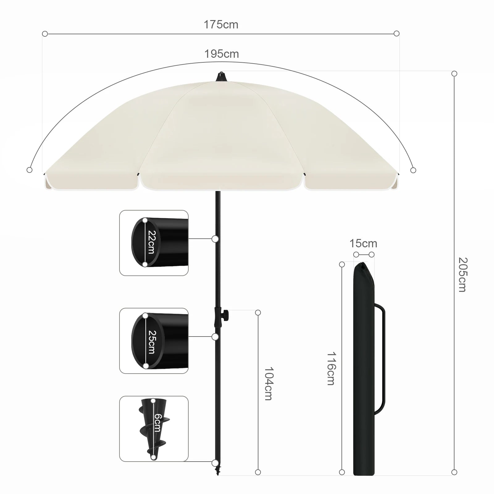 Parasol Rond Imperméable