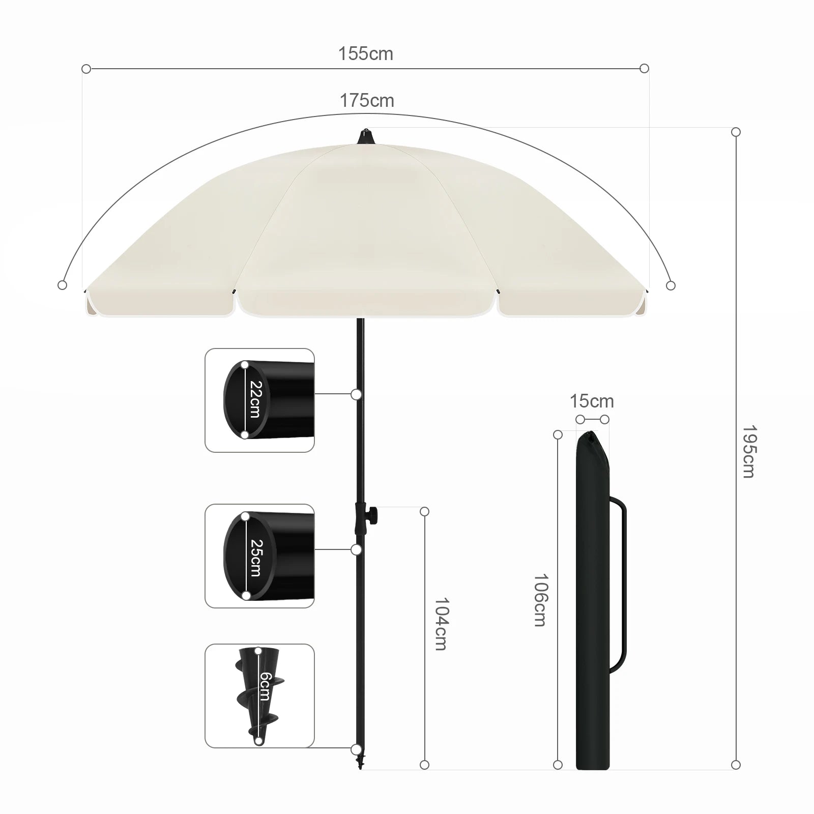 Parasol Rond Imperméable