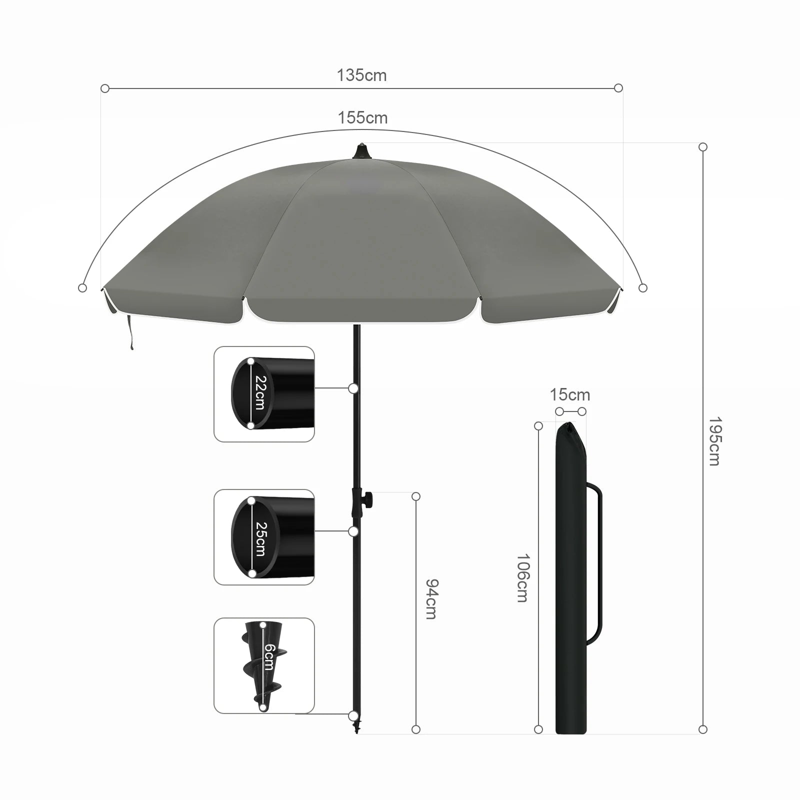 Parasol Rond Imperméable