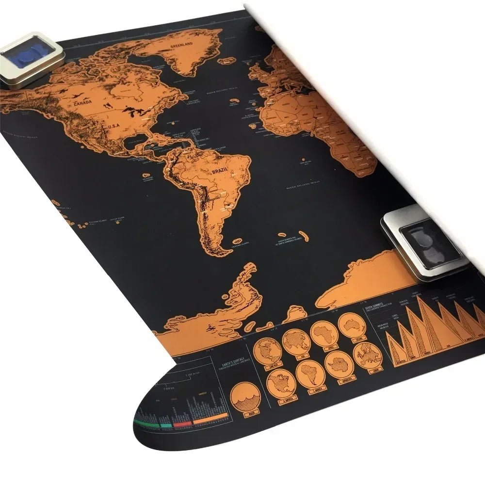 Carte du monde à gratter