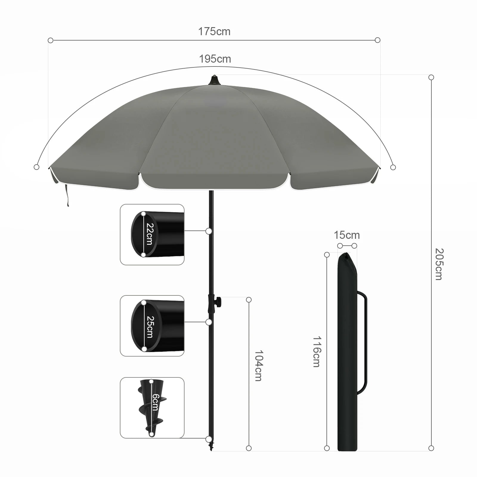 Parasol Rond Imperméable