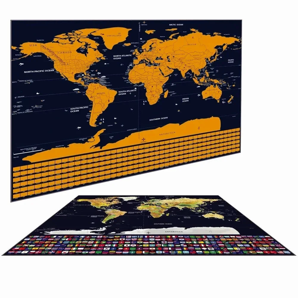 Carte du monde à gratter