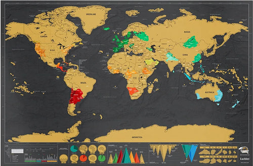 Carte du monde à gratter