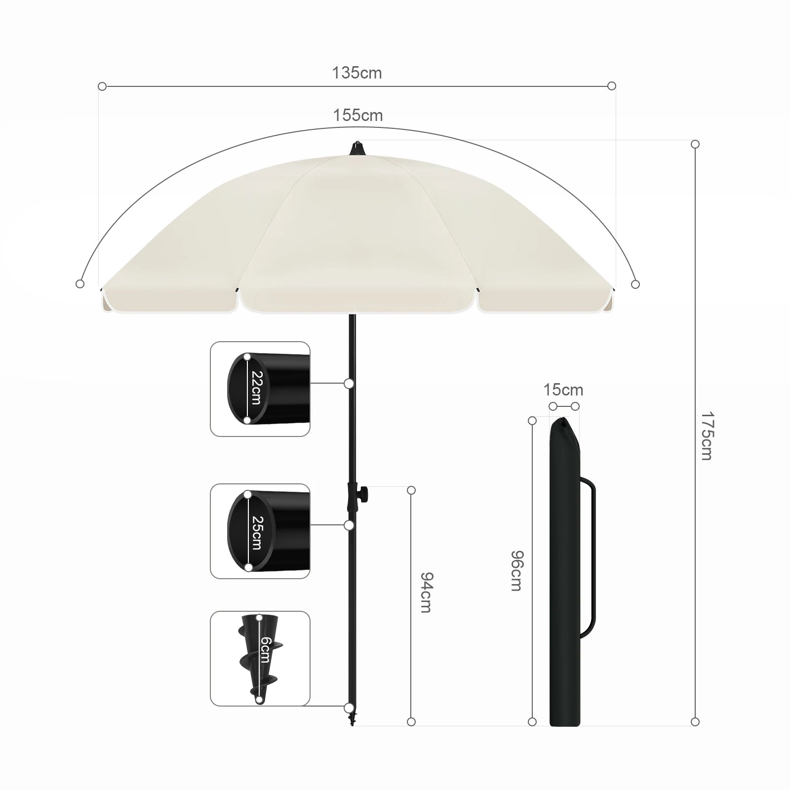 Parasol Rond Imperméable