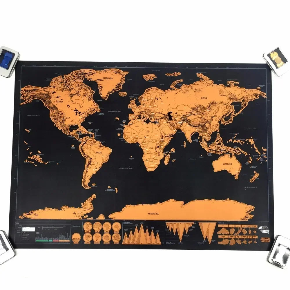 Carte du monde à gratter