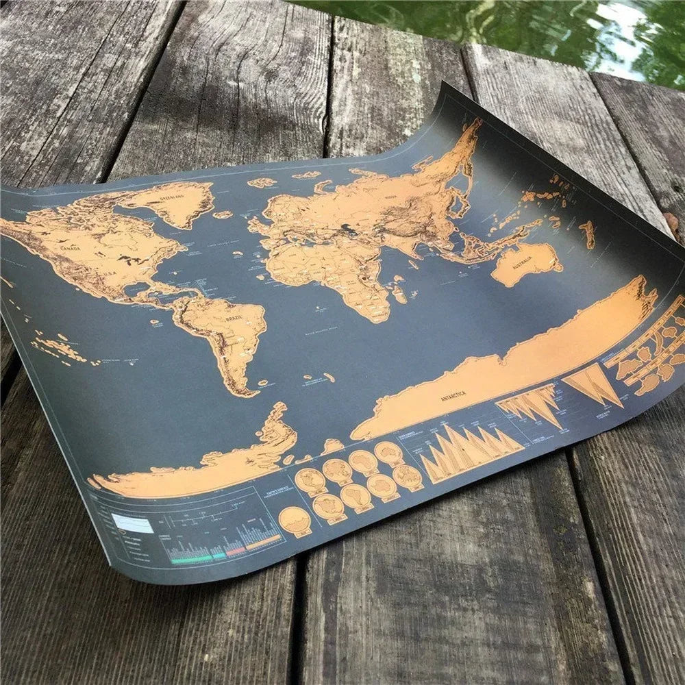Carte du monde à gratter