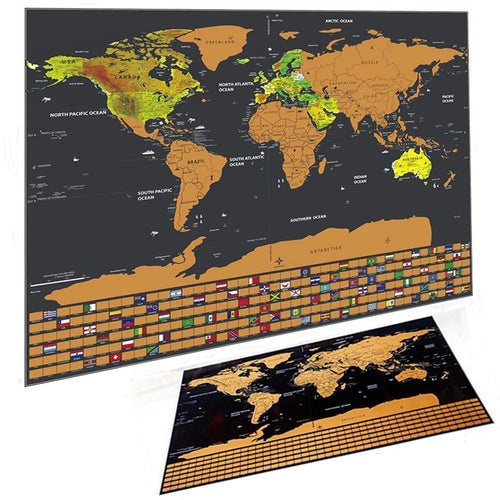 Carte du monde à gratter