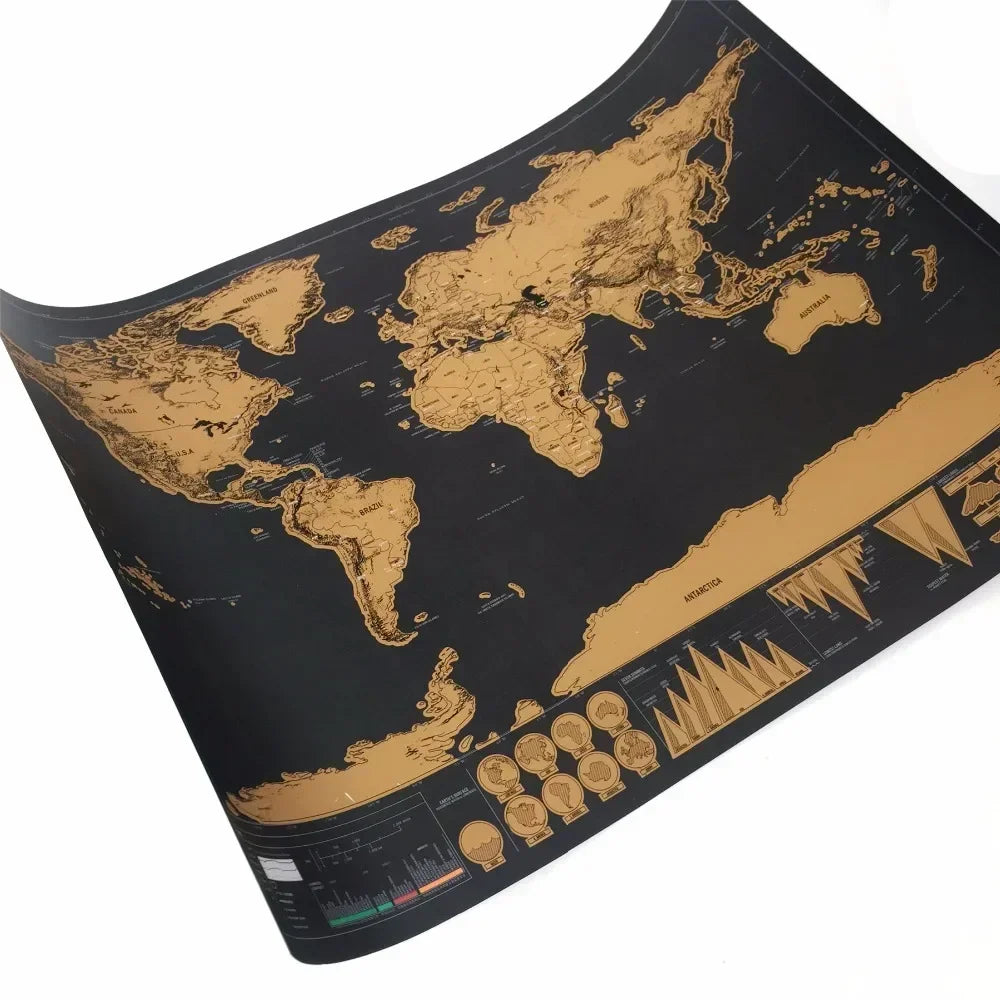 Carte du monde à gratter